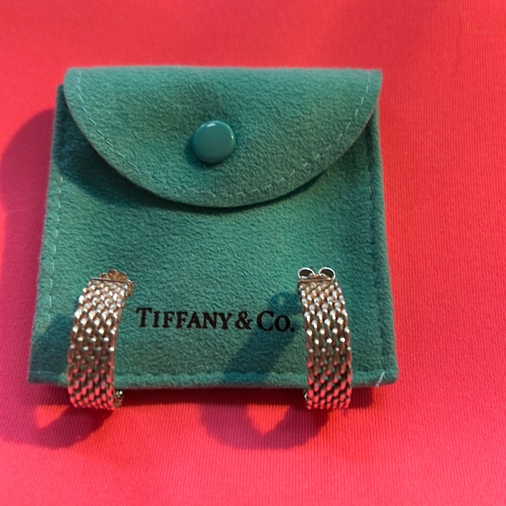 Tiffany & Co Somerset Mesh Hoop Earrings
